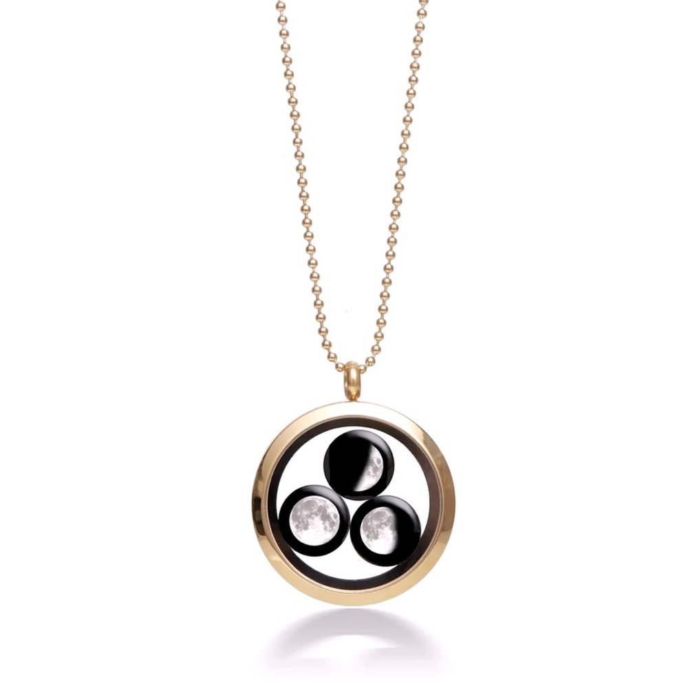 Moon Glow Family Locket in Rose Gold